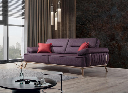 Luxurious 3-Seater Sofa Purple Color Modern Furniture in Living room Novelty